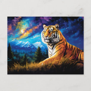 Carte Postale Majestic Tiger Chinese Zodiac Artistrie