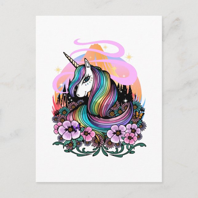 Carte Postale Majestic Unicorn (Devant)