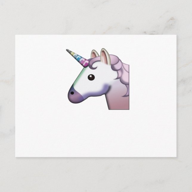 Carte Postale Majestic Unicorn Emoji (Devant)