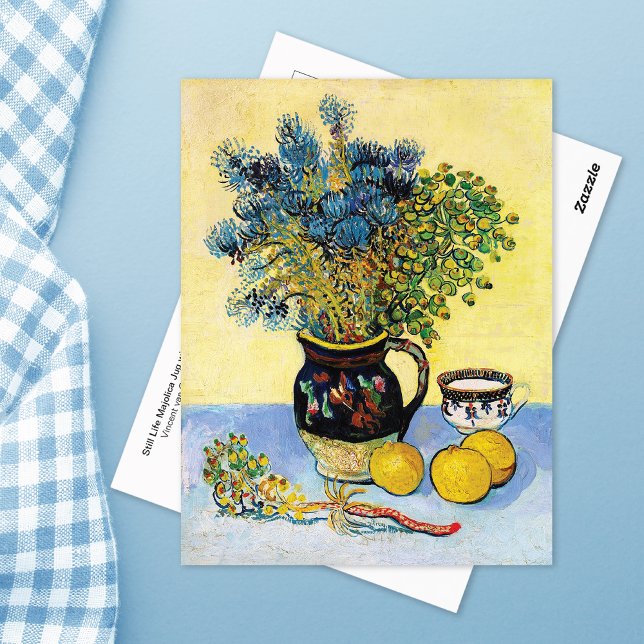 Carte Postale Majolica Jug Fleurs sauvages Vincent Van Gogh (Créateur téléchargé)