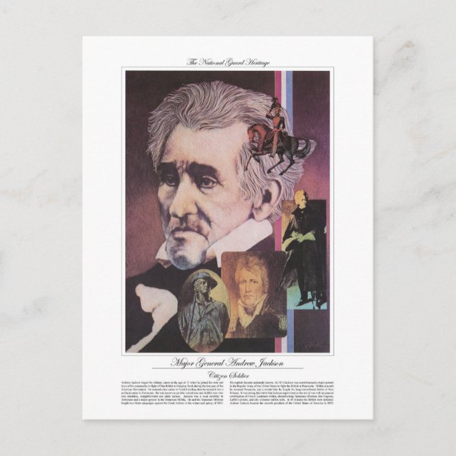 Carte Postale Major général Andrew Jackson Citizen Soldier (Devant)