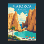 Carte Postale Majorque, Espagne Plage Voyage Vintage<br><div class="desc">Découvrez la beauté enchanteresse de Majorque, en Espagne, avec cette carte postale vintage avec son littoral époustouflant, ses eaux cristallines et ses charmants villages méditerranéens. Connue pour ses plages pittoresques, sa vie nocturne animée et ses paysages luxuriants, Majorque est un lieu de séjour idéal pour les amateurs de soleil et...</div>