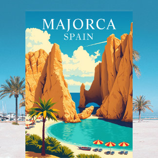 Carte Postale Majorque, Espagne Plage Voyage Vintage