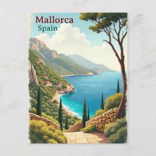 Carte Postale Majorque Espagne Voyage Art Vintage