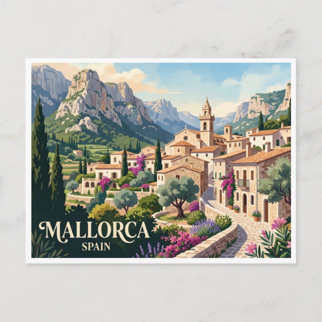 Carte Postale Majorque Valldemossa Espagne (Devant)
