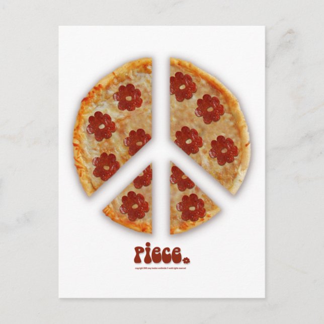 Carte Postale "Make Pizza, Not War" Postcards (Devant)