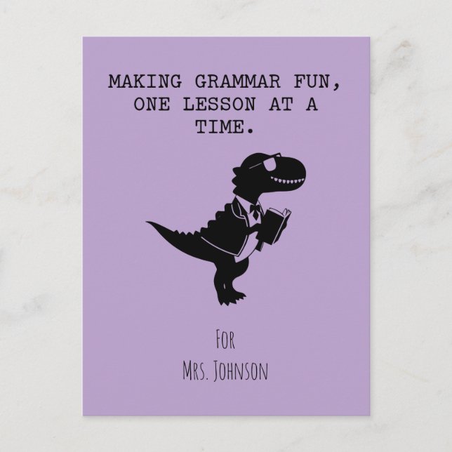 Carte Postale Making Grammar Fun One Lesson At A Time (Devant)