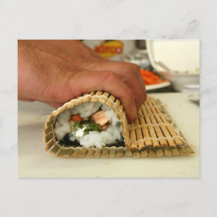 Carte Postale Making sushi