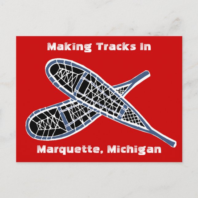 Carte postale ~ Making Tracks Snowchaussures Raque (Devant)