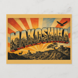 Carte Postale Makoshika State Park Montana Badlands Hoodoos Art