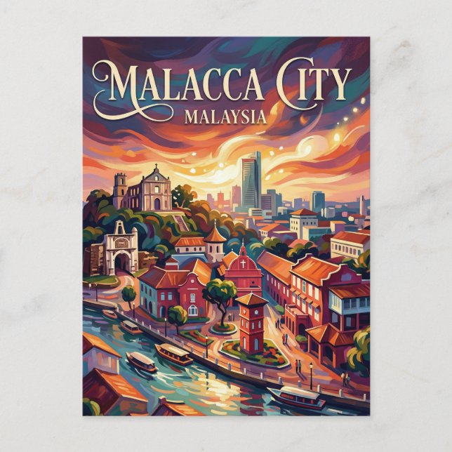Carte Postale Malacca Ville Malaisie (Devant)