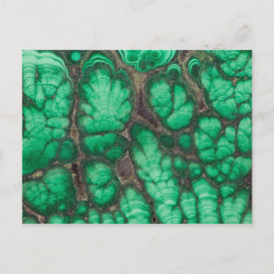 Carte Postale Malachite à motif vert
