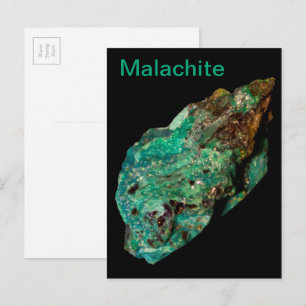 Carte Postale Malachite Green Mineral Rock Photographie de la na