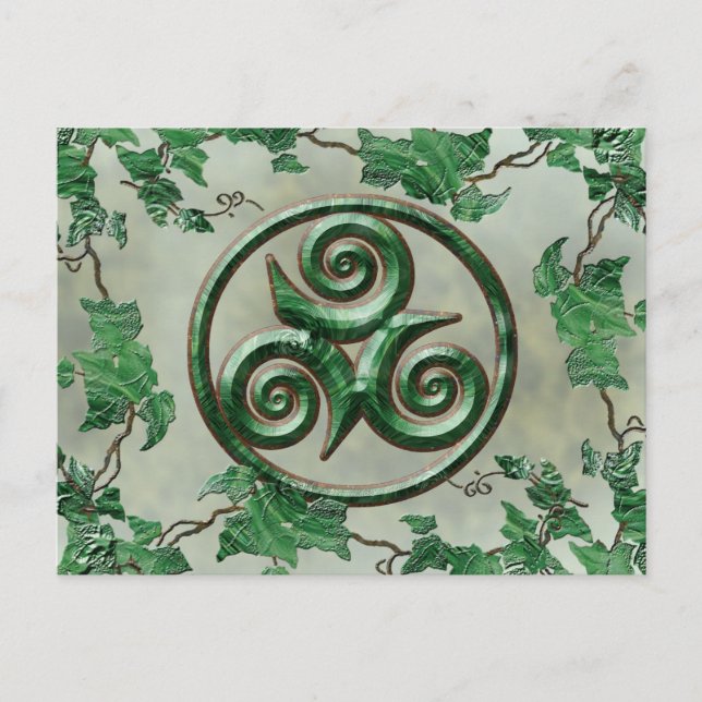 Carte Postale Malachite Ivy Triskel (Devant)