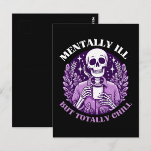 Carte Postale Malade Mental Mais Totalement Cool