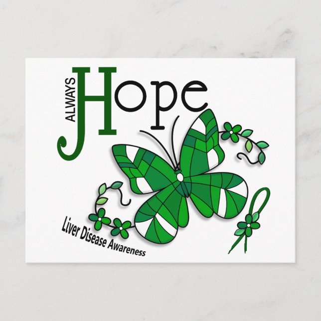 Carte Postale Maladie hépatique du papillon de verre (Devant)