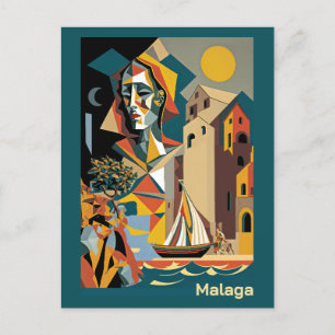 Carte Postale Malaga Cubiste