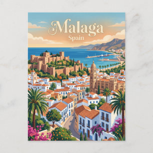Carte Postale Malaga, Espagne