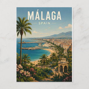 Carte Postale Malaga Espagne Costa Del Sol Méditerranée Voyage �