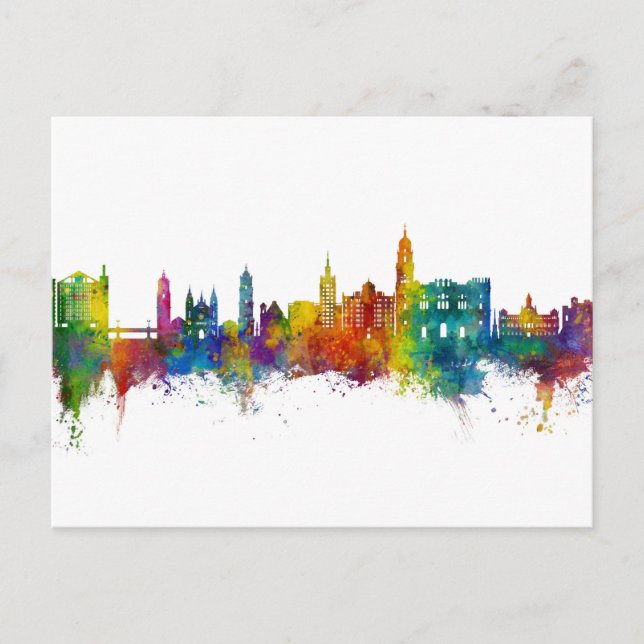 Carte Postale Málaga Espagne Skyline (Devant)