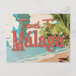 Carte Postale Málaga, Espagne Vacances Vintages