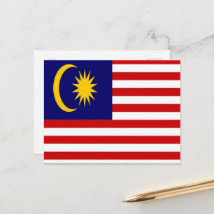 Carte Postale Malaisie - Drapeau -