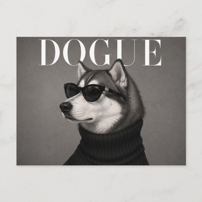 Carte Postale Malamute d'Alaska Éditorial de mode de luxe (Devant)