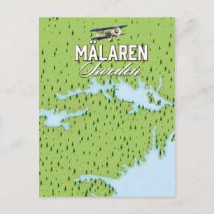 Carte Postale Mälaren Suède