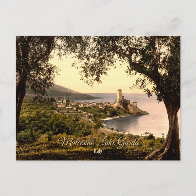 Carte Postale Malcesine, Lac de Garde, Italie Vintage voyage (Devant)