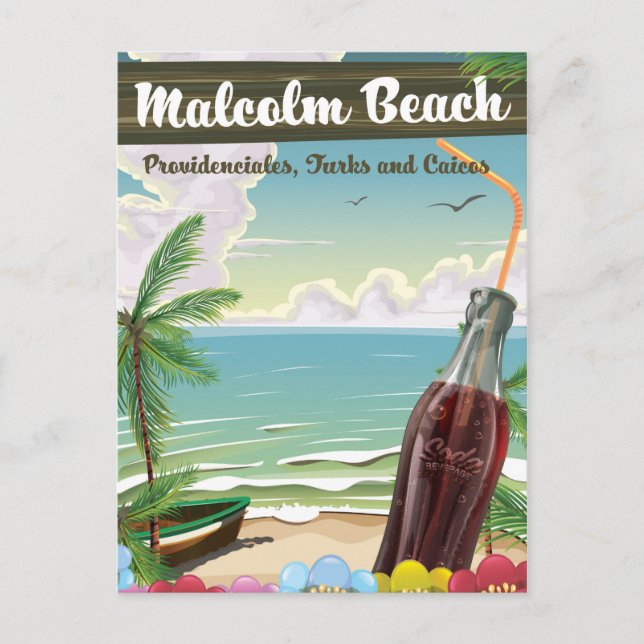 Carte Postale Malcolm Beach, Providenciales, Turks and Caicos (Devant)