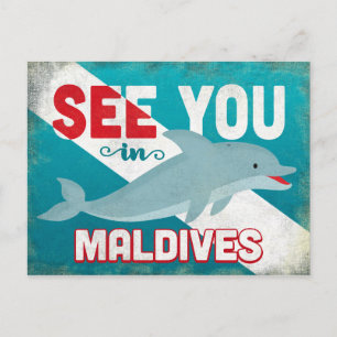 Carte Postale Maldives Dolphin