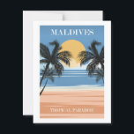 Carte Postale Maldives, le paradis tropical<br><div class="desc">Affiche de voyage aux Maldives,  paradis tropical.</div>