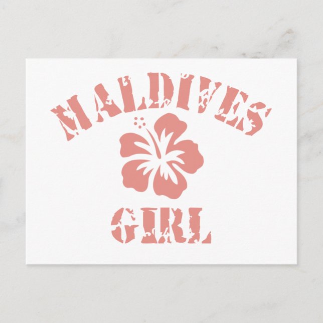 Carte Postale Maldives Rose (Devant)