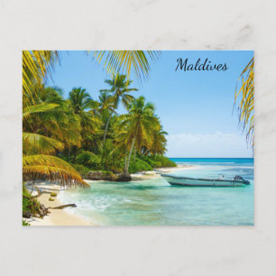 Carte Postale Maldives Tropical Island Ocean Beach Travel Photo
