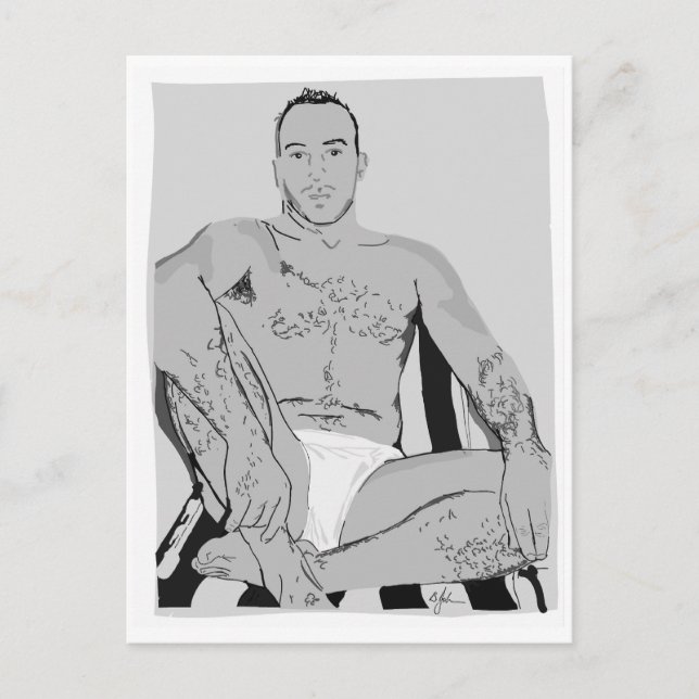 Carte Postale "Mâle Alpha" (Devant)