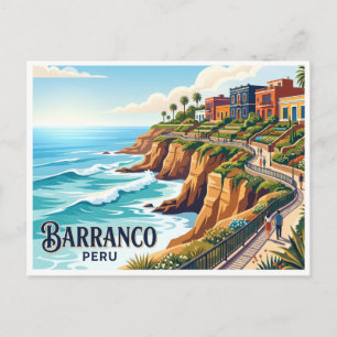 Carte Postale Malecón de Barranco Lima Pérou