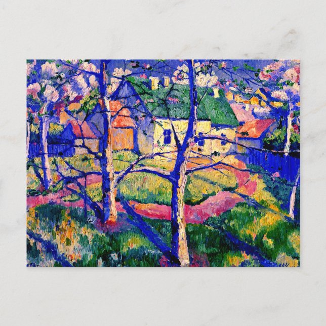 Carte Postale Malevich - Pommes en fleurs (Devant)