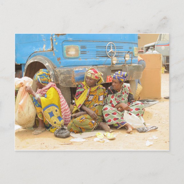 Carte Postale Mali Femmes au marché du lundi, Djenne (Devant)