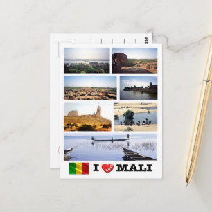 Carte Postale Mali - I Love -