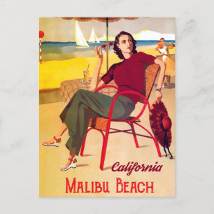 Carte Postale Malibu Beach