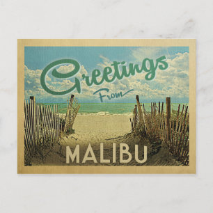 Carte Postale Malibu Beach Vintage voyage