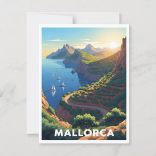 Carte Postale Mallorca, Espagne - Route côtière