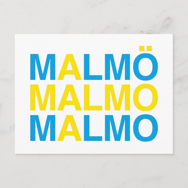 Carte Postale MALMO Swedish Flag (Devant)