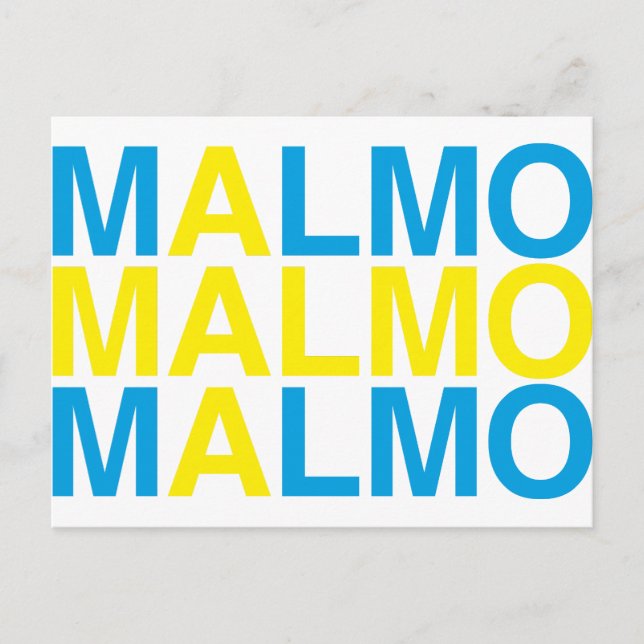 Carte Postale MALMO Swedish Flag (Devant)