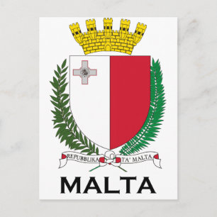 Carte Postale MALTE - emblème/blason/symbole/drapeau