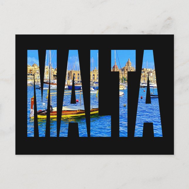 Carte Postale Malte Grand Harbour  Birgu (Devant)