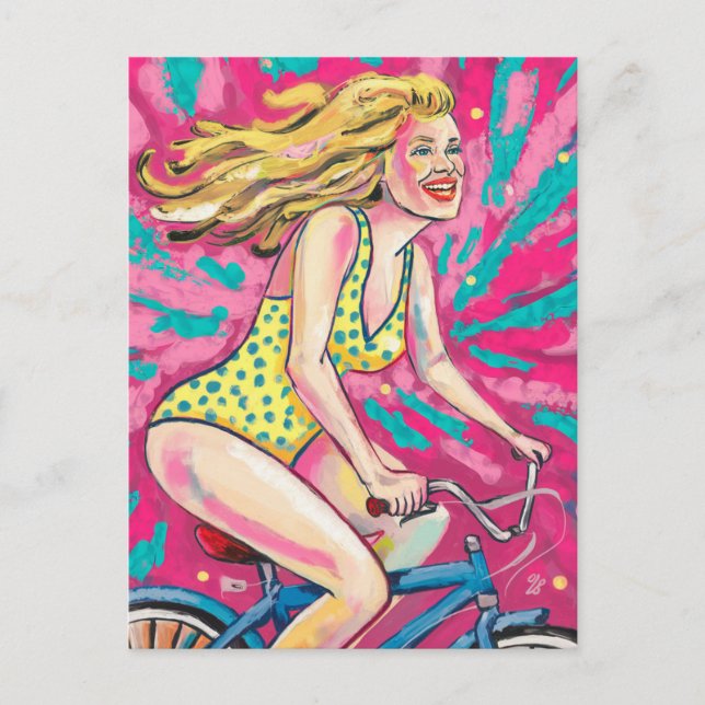 Carte Postale Mam Il y a un problème avec votre vélo (Devant)