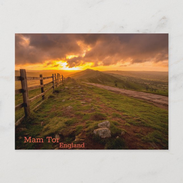 Carte Postale Mam Tor - Angleterre (Devant)