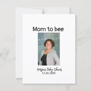 Carte Postale Maman à abeille ajouter nom photo date baby shower