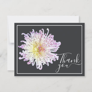 Carte Postale Maman araignée rose sur fond gris Merci